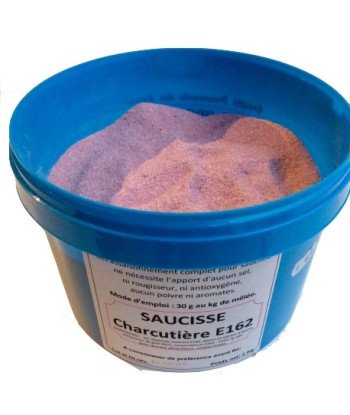 Complet Saucisse avec sel et colorant